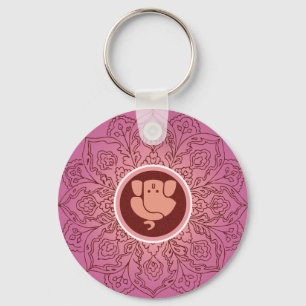 Artistic Ganesh with Mandana Keychain