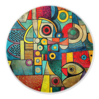 Artistic geometric Maximalist Decor Pull Knob