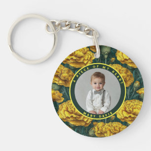 Artistic Gift Ideas For Mom Photo Carnation Keychain