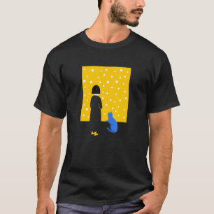 Artistic Girl With Cat Artwork Cat Ar T-Shirt