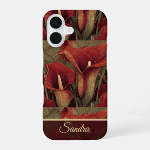 Artistic Girlfriend Gift Calla Lilies Flower Name iPhone 16 Case
