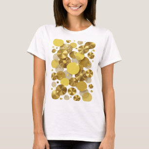 Artistic Gold GOLDEN SPARKLES Artistic Motif T-Shirt