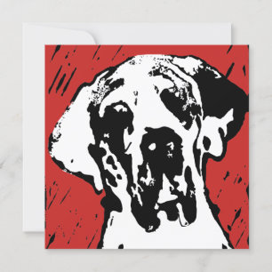 Artistic Great Dane illustration Invitation