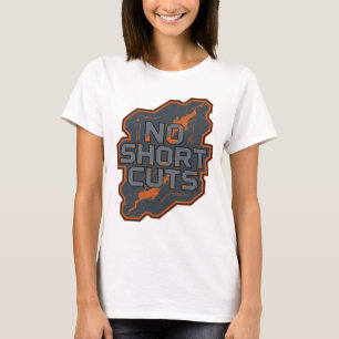 Artistic Grey NO SHORT CUTS Design T-Shirt