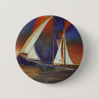 Artistic Gulet Under Sail In Orange and Purple