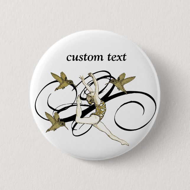 Artistic gym 2 inch round button (Front)