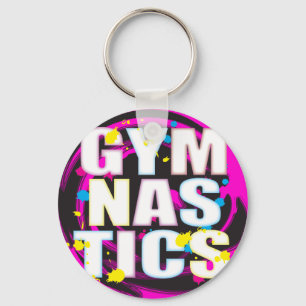 Artistic Gymnastics Paint Pink Keychain