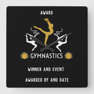 artistic gymnastics Sports   Square Wall Clock