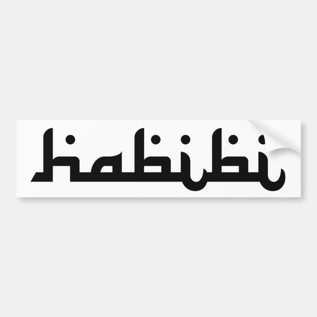 Artistic Habibi Bumper Sticker (Front)