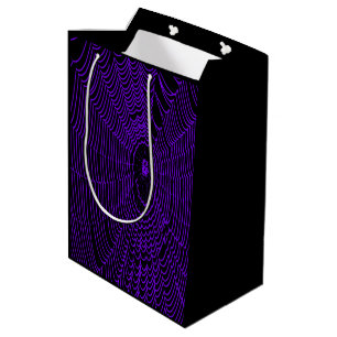 Artistic Halloween Spider Cobweb Doodle In Lilac Medium Gift Bag