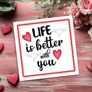 Artistic Hand Drawing Valentine Card for Wife