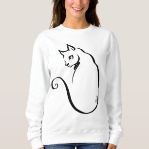Artistic Hand Drawn Cat Women’s Classic Sweater
