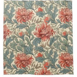 Artistic hand drawn Retro flowers Pink pattern