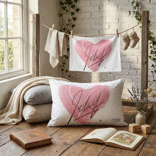 Artistic Heart Design Pillow Cover