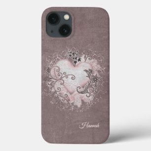 Artistic Heart 💗 w. customizable text Phone Case
