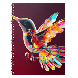 Artistic hummingbird notebook