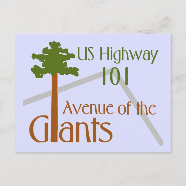 Artistic Image Avenue of the Giants Postcard (Front)