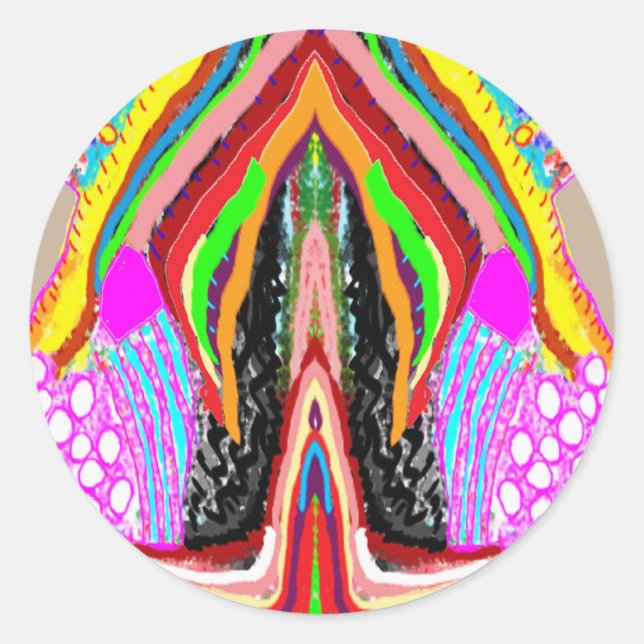 Artistic Imagination Graphic Sensuality Classic Round Sticker (Front)