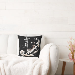 Artistic Japanese Cat Soccer Home Decor Gift  Throw Pillow