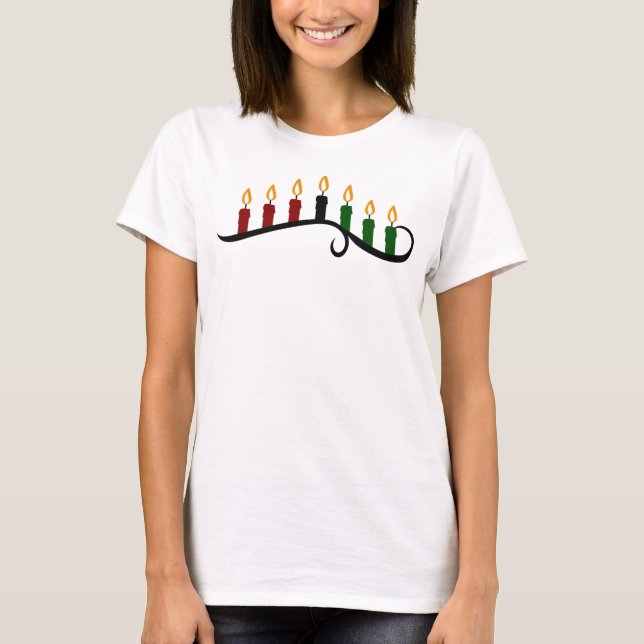 Artistic Kwanzaa Kinara T-Shirt (Front)