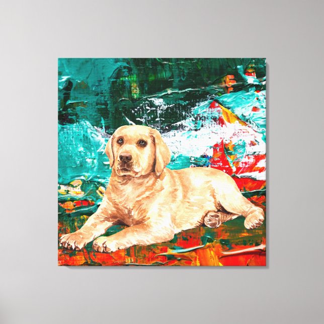 Artistic Labrador Dog Abstract   Canvas Print (Front)