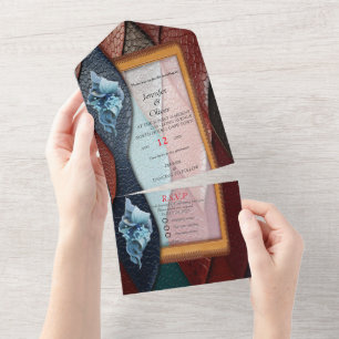 Artistic Leather Texture Art designs All In One Invitation