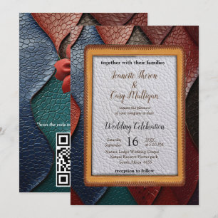 Artistic Leather Texture Art designs Invitation