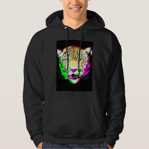 Artistic Leopard Psychedelic Animal Cool Colorful Hoodie