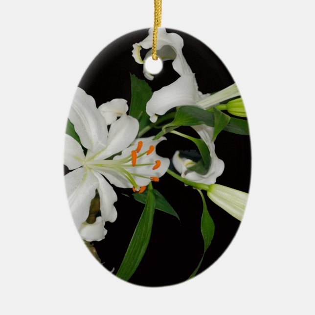 Artistic Lily Collection-1 Ceramic Ornament (Front)