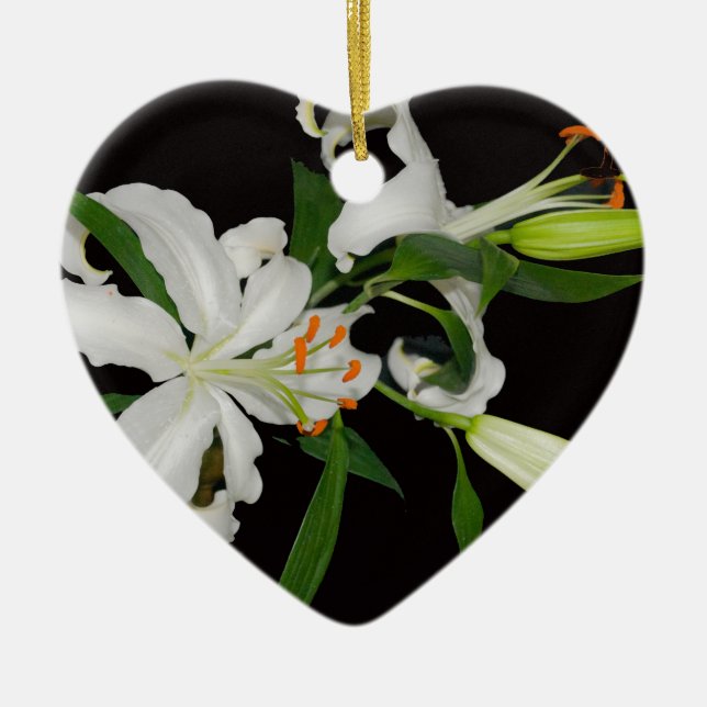 Artistic Lily Collection-1 Ceramic Ornament (Front)