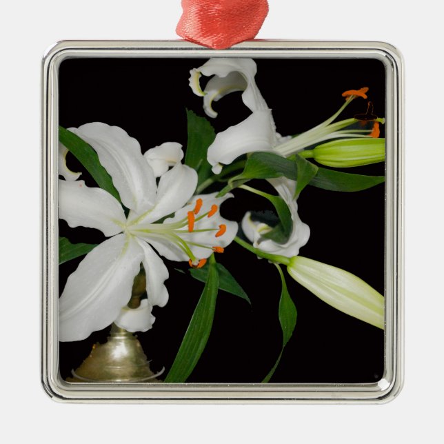 Artistic Lily Collection-1 Metal Ornament (Front)