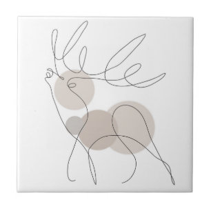 Artistic lines, white, black, grey Light Tile