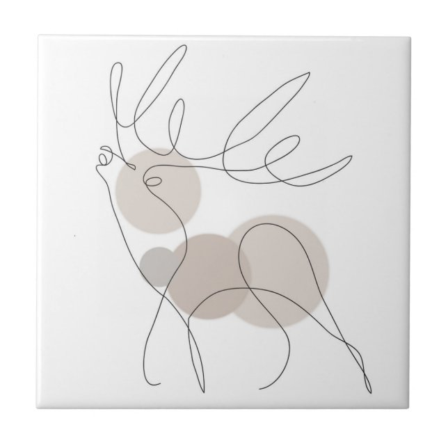 Artistic lines, white, black, grey Light  Tile (Front)