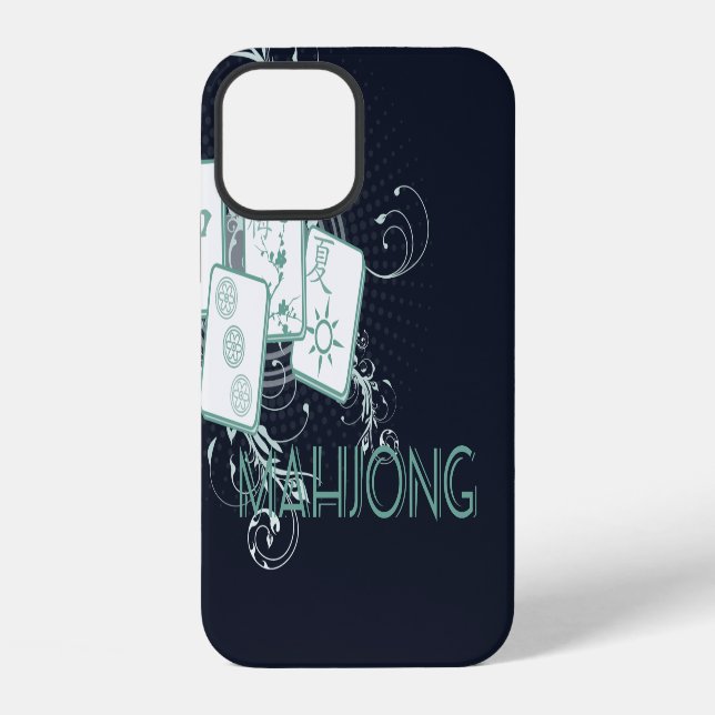 Artistic Mahjong tiles iPhone Case (Back)