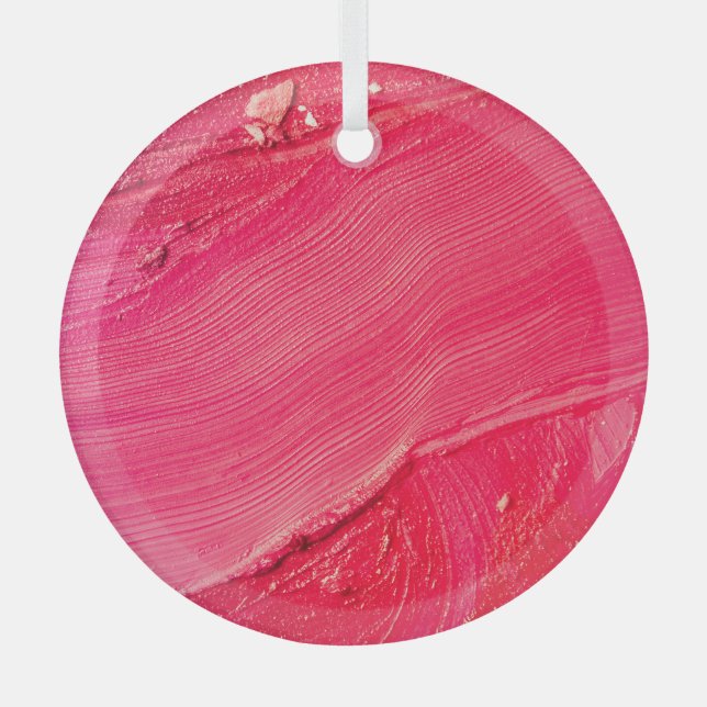 Artistic Make-Up: Colourful Creative Composition. Glass Ornament (Front)