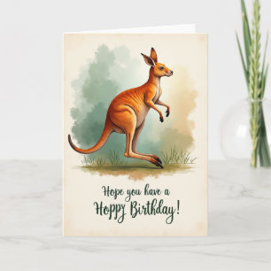 Artistic Marsupial Birthday Card
