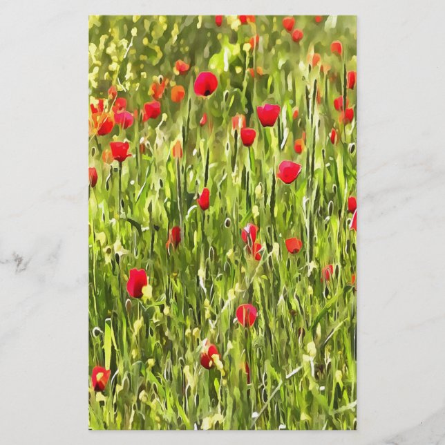 Artistic Meadow Poppy Landscape (Front)