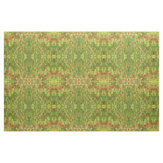Artistic Meadow Poppy Landscape Fabric (Fat Quarter)
