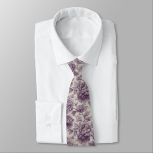 Artistic Men Gifts Peonies Tie