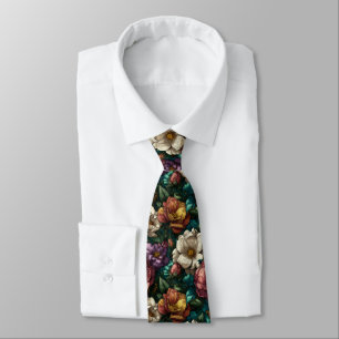 Artistic Mens Accessories Gardenias Flower Tie