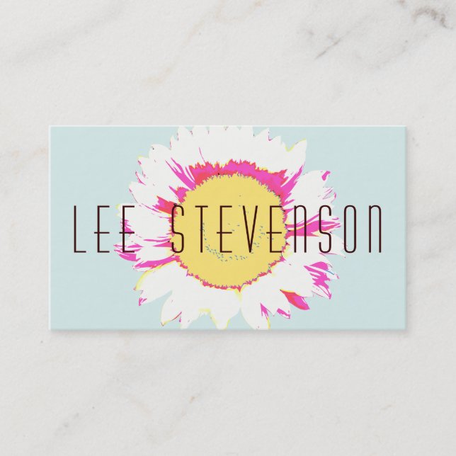 Artistic Modern and Colourful Floral Business Card (Front)