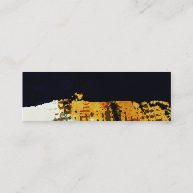 Artistic Modern Professional Textured Grunge Mini Business Card (Front)