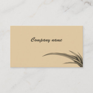 Artistic Monochrome Classic Painted Grass Tuft Business Card