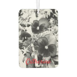 Artistic Monochrome Pansy Florida Nature Photo Air Freshener