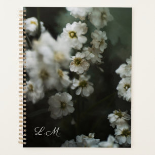 Artistic moody floral monogram planner