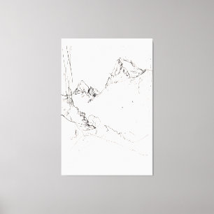 Artistic Mountain Landscape - Premium Canvas Print