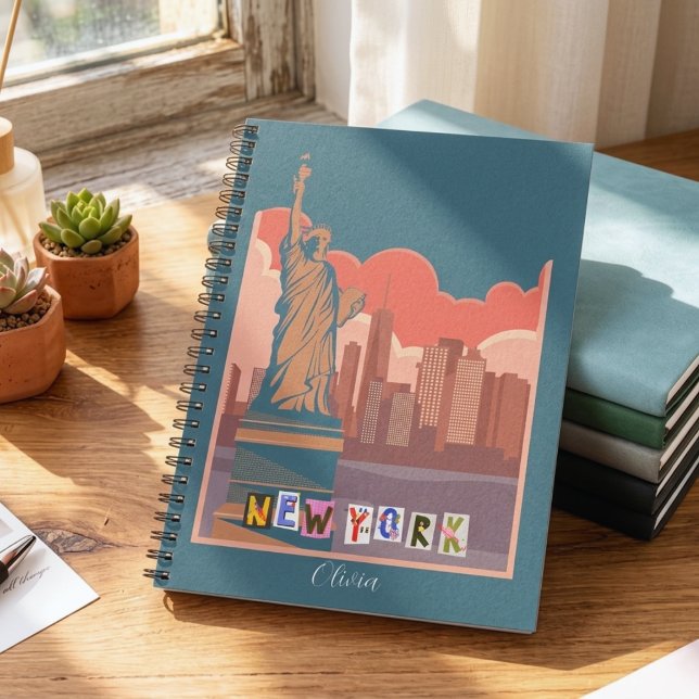 Artistic New York Skyline Notebook – Personalized  (Creator Uploaded)