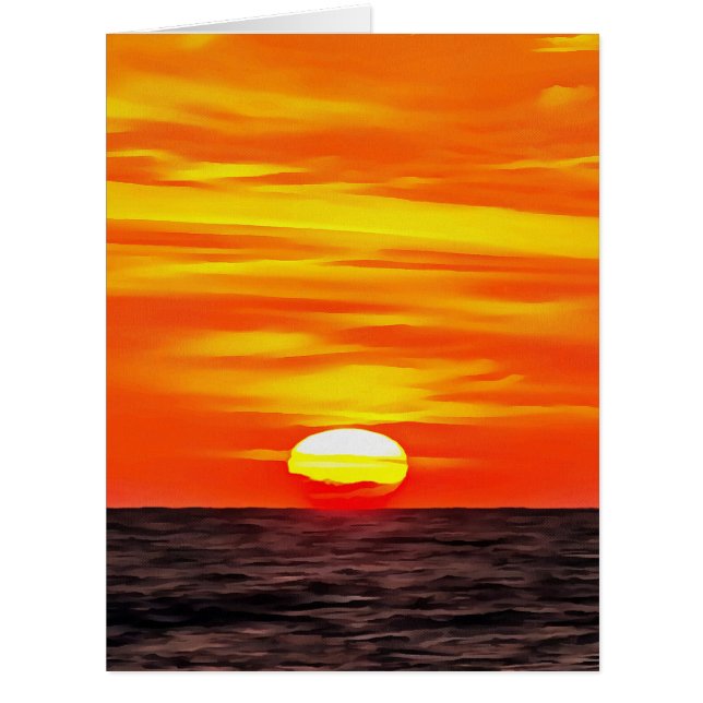 Artistic Orange Aegean Sunset Akyaka  (Front)