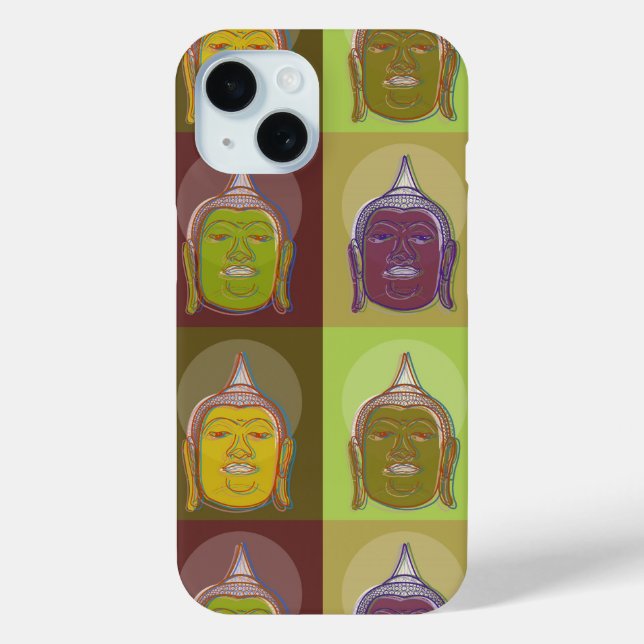 Artistic Oriental Buddha Zen Asian Pop Art Modern Case-Mate iPhone Case (Back)
