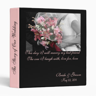 Artistic "Our Wedding Story" Wedding Album Binder